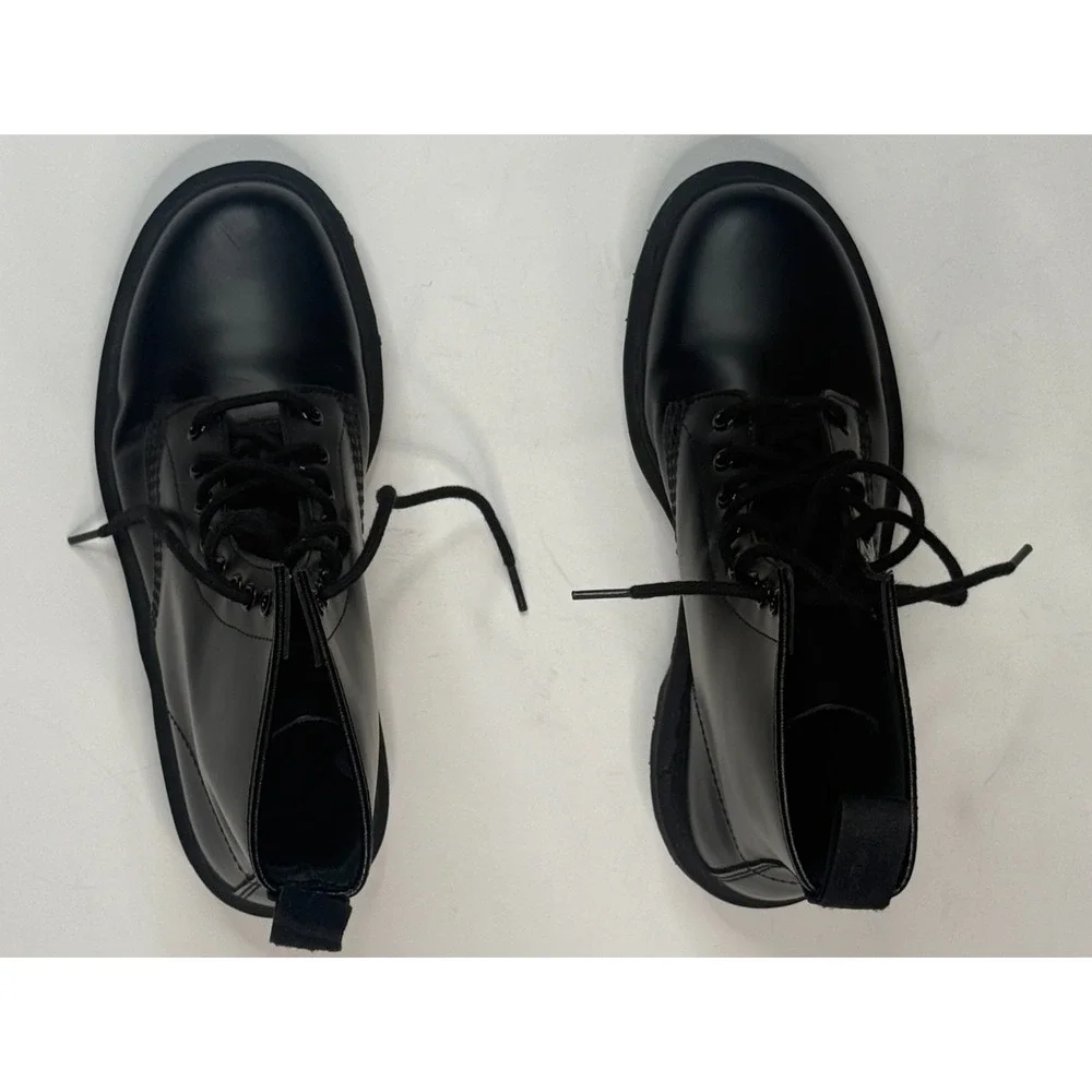 Dr.‎ Martens 1460 Mono Men's Black Mono Smooth Lace Up Boots Size 8M